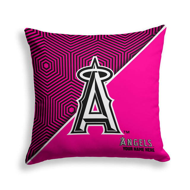 Pixsona Los Angeles Angels Pink Implosion Throw Pillow | Personalized | Custom