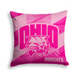 Pixsona Ohio Bobcats Pink Motion Throw Pillow