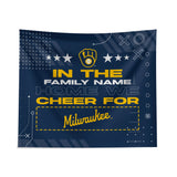 Pixsona Milwaukee Brewers Cheer Tapestry | Personalized | Custom