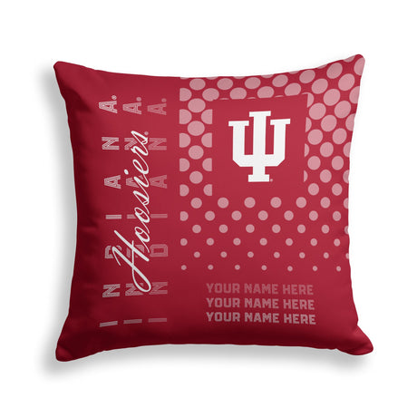 Pixsona Indiana Hoosiers Halftone Throw Pillow | Personalized | Custom