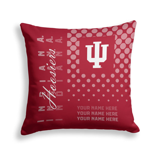 Pixsona Indiana Hoosiers Halftone Throw Pillow | Personalized | Custom