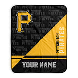 Pixsona Pittsburgh Pirates Split Pixel Fleece Blanket | Personalized | Custom