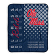 Pixsona Ole Miss Rebels Halftone Pixel Fleece Blanket | Personalized | Custom