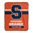 Pixsona Syracuse Orange Stripes Pixel Fleece Blanket | Personalized | Custom