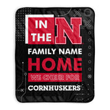 Pixsona Nebraska Huskers Cheer Pixel Fleece Blanket | Personalized | Custom