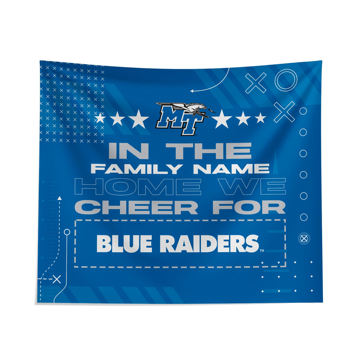 Pixsona Middle Tennessee State Blue Raiders Cheer Tapestry | Personalized | Custom