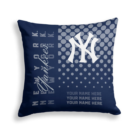 Pixsona New York Yankees Halftone Throw Pillow | Personalized | Custom