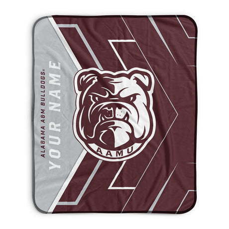 Pixsona Alabama A&M Bulldogs Glow Pixel Fleece Blanket | Personalized | Custom