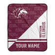 Pixsona Southern Illinois Salukis Split Pixel Fleece Blanket | Personalized | Custom