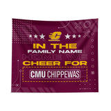 Pixsona Central Michigan Chippewas Cheer Tapestry | Personalized | Custom