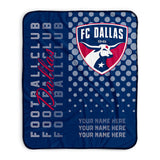 Pixsona FC Dallas Halftone Pixel Fleece Blanket | Personalized | Custom