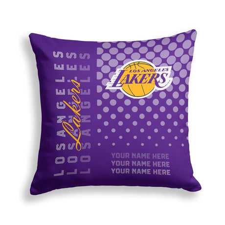 Pixsona Los Angeles Lakers Halftone Throw Pillow | Personalized | Custom