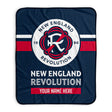 Pixsona New England Revolution Stripes Pixel Fleece Blanket | Personalized | Custom