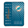 Pixsona Miami Dolphins Halftone Pixel Fleece Blanket | Personalized | Custom