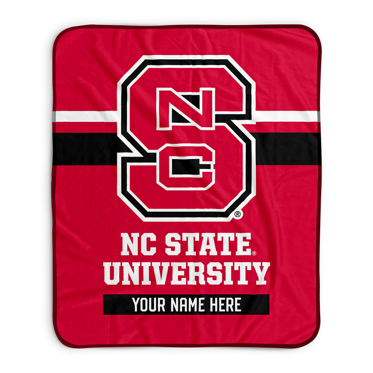 Pixsona NC State Wolfpack Stripes Pixel Fleece Blanket | Personalized | Custom