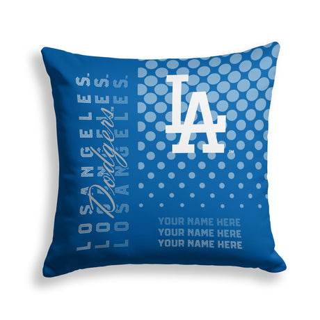 Pixsona Los Angeles Dodgers Halftone Throw Pillow | Personalized | Custom
