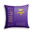 Pixsona Minnesota Vikings Halftone Throw Pillow | Personalized | Custom