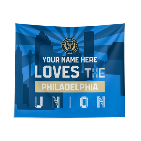 Pixsona Philadelphia Union Skyline Tapestry | Personalized | Custom