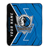 Pixsona Dallas Mavericks Glow Pixel Fleece Blanket | Personalized | Custom