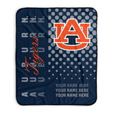 Pixsona Auburn Tigers Halftone Pixel Fleece Blanket | Personalized | Custom