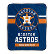 Pixsona Houston Astros Stripes Pixel Fleece Blanket | Personalized | Custom