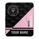 Pixsona Inter Miami FC Split Pixel Fleece Blanket | Personalized | Custom