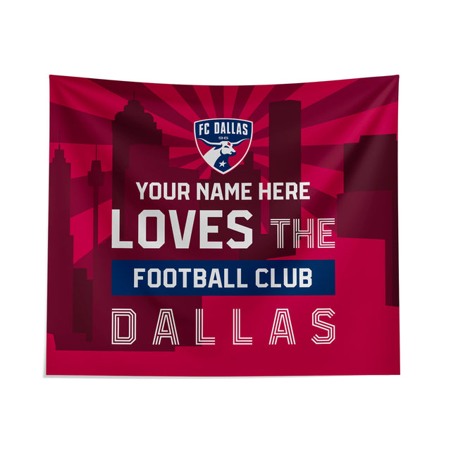 Pixsona FC Dallas Skyline Tapestry | Personalized | Custom