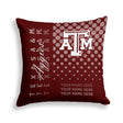 Pixsona Texas A&M Aggies Halftone Throw Pillow | Personalized | Custom
