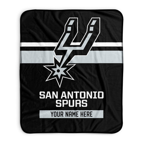 Pixsona San Antonio Spurs Stripes Pixel Fleece Blanket | Personalized | Custom