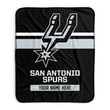 Pixsona San Antonio Spurs Stripes Pixel Fleece Blanket | Personalized | Custom