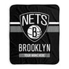 Pixsona Brooklyn Nets Stripes Pixel Fleece Blanket | Personalized | Custom