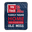 Pixsona Ole Miss Rebels Cheer Pixel Fleece Blanket | Personalized | Custom