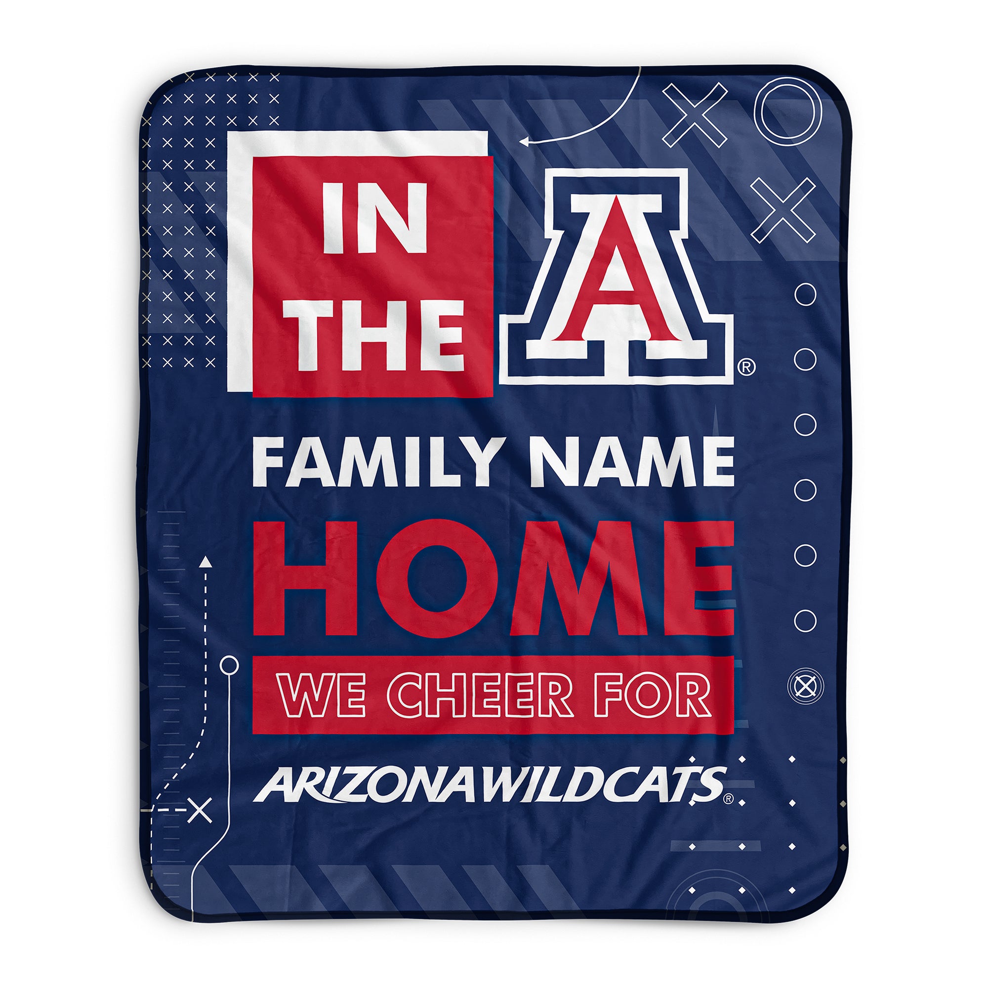 Arizona Wildcats Skyline Pixel Fleece Blanket