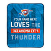 Pixsona Oklahoma City Thunder Skyline Pixel Fleece Blanket | Personalized | Custom