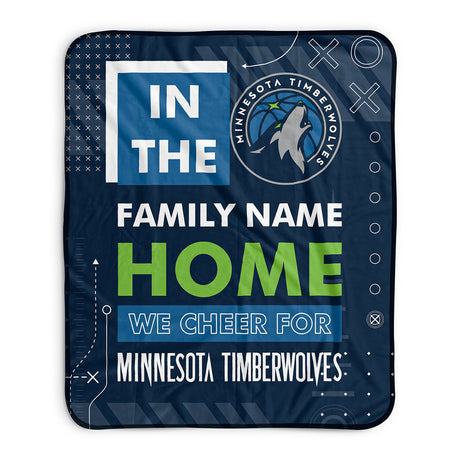 Pixsona Minnesota Timberwolves Cheer Pixel Fleece Blanket | Personalized | Custom