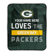 Pixsona Green Bay Packers Skyline Pixel Fleece Blanket | Personalized | Custom