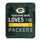 Pixsona Green Bay Packers Skyline Pixel Fleece Blanket | Personalized | Custom