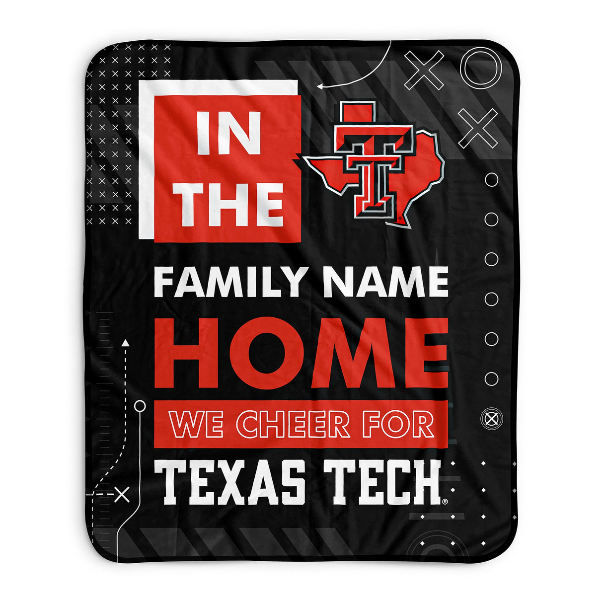 Pixsona Texas Tech Red Raiders Cheer Pixel Fleece Blanket | Personalized | Custom