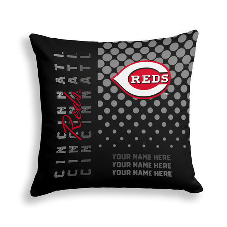 Pixsona Cincinnati Reds Halftone Throw Pillow | Personalized | Custom