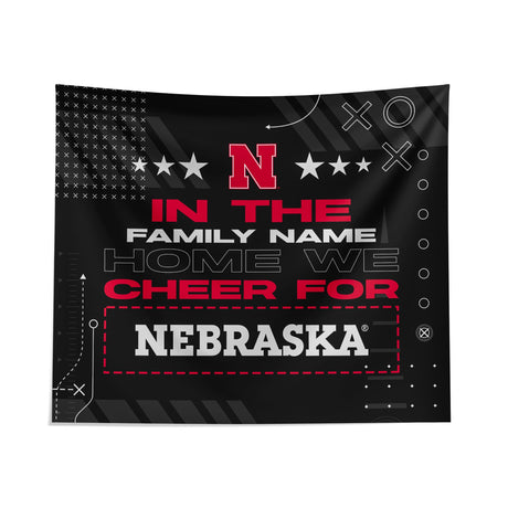 Pixsona Nebraska Huskers Cheer Tapestry | Personalized | Custom