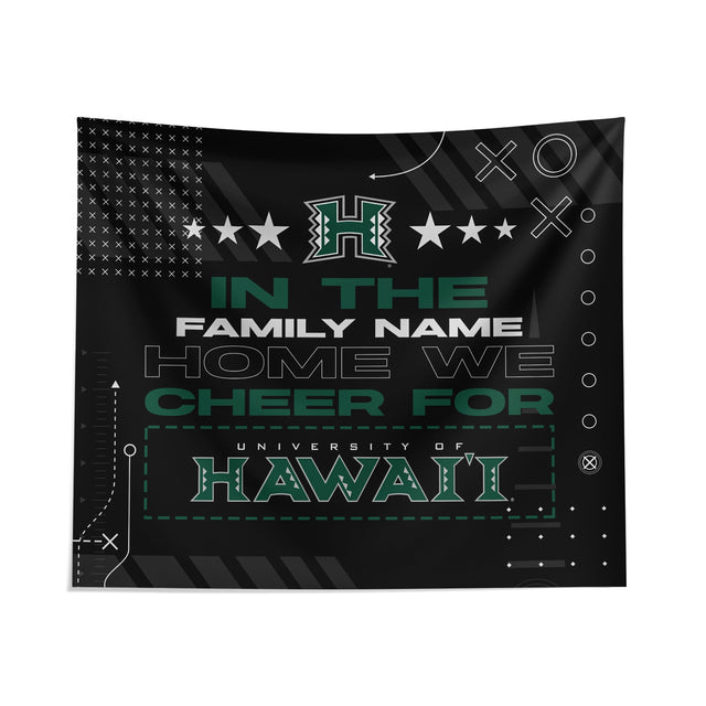 Pixsona Hawaii Rainbow Warriors Cheer Tapestry | Personalized | Custom