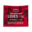 Pixsona Jacksonville State Gamecocks Skyline Tapestry | Personalized | Custom