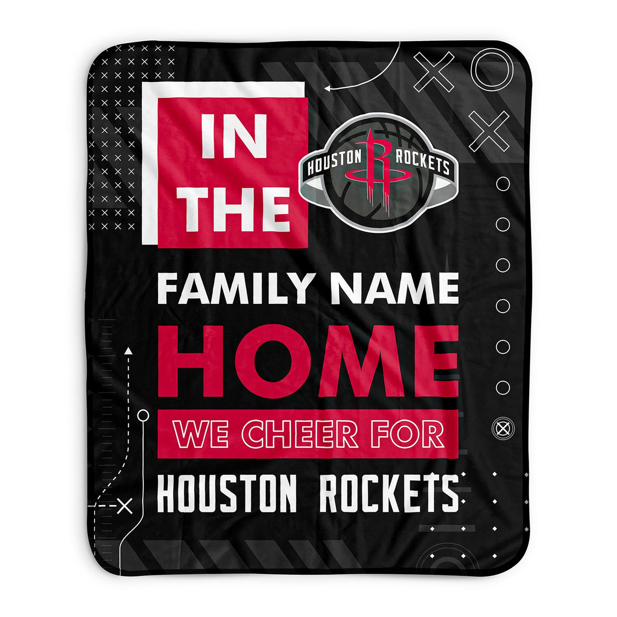Pixsona Houston Rockets Cheer Pixel Fleece Blanket | Personalized | Custom