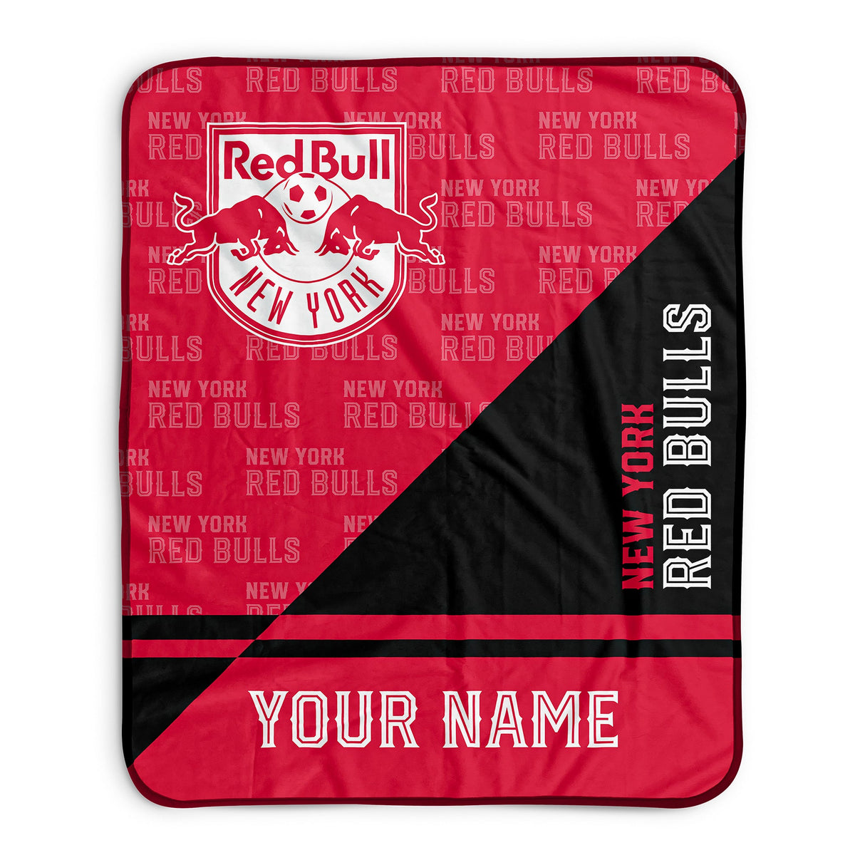 Pixsona New York Red Bulls Split Pixel Fleece Blanket | Personalized | Custom