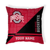 Pixsona Throw Pillows Licensed Ohio State Buckeyes Split Throw Pillow | Personalized | Custom
