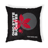Pixsona Throw Pillows Licensed Ohio State Buckeye Leaf Throw Pillow | Personalized | Custom