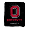 Pixsona Pixel Fleece Licensed Ohio State Buckeyes Block Pixel Fleece Blanket | Personalized | Custom