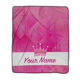 Pixsona Swan Princess, Your Princess Name Pixel Fleece Blanket | Personalized | Custom