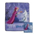 Pixsona Frozen Once Upon A Snowman Begins With You Pixel Fleece Blanket | Personalized | Custom
