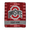 Pixsona Pixel Fleece Licensed Ohio State Buckeyes Name Pattern Pixel Fleece Blanket | Personalized | Custom
